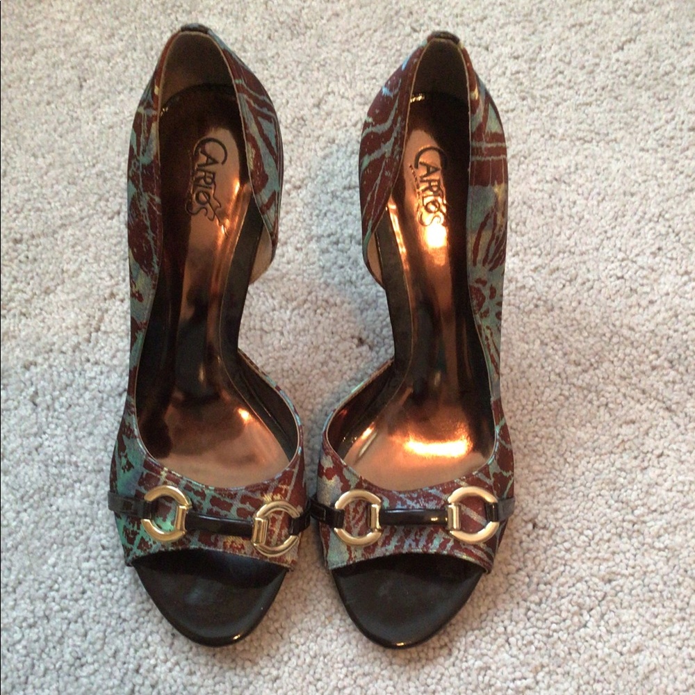 Carlos Santana Peep Toe Heels
